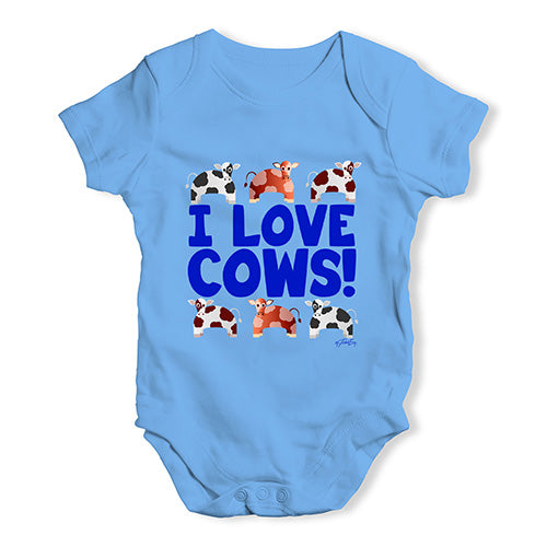 I Love Cows! Baby Unisex Baby Grow Bodysuit