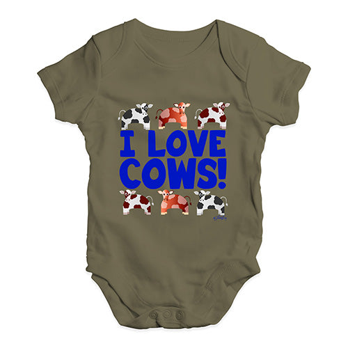 I Love Cows! Baby Unisex Baby Grow Bodysuit