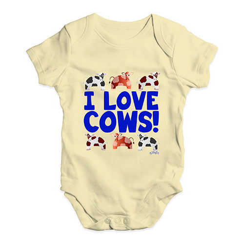 I Love Cows! Baby Unisex Baby Grow Bodysuit