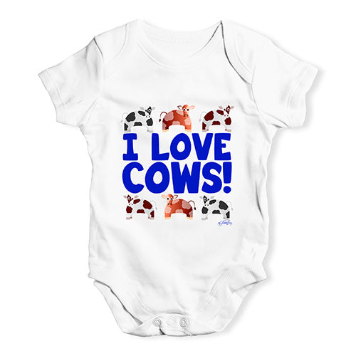 I Love Cows! Baby Unisex Baby Grow Bodysuit