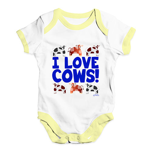I Love Cows! Baby Unisex Baby Grow Bodysuit