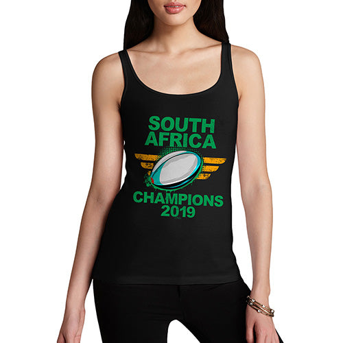 Funny Tank Top For Women South Africa Rugby Champions 2019 Women's Tank Top Large Black