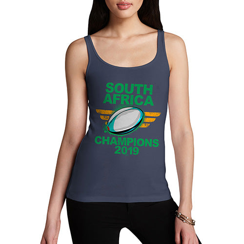 Womens Funny Tank Top South Africa Rugby Champions 2019 Women's Tank Top Large Navy