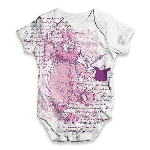 Pink Clown Baby Unisex ALL-OVER PRINT Baby Grow Bodysuit