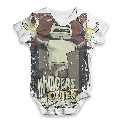 Invaders From Outer Space Baby Unisex ALL-OVER PRINT Baby Grow Bodysuit