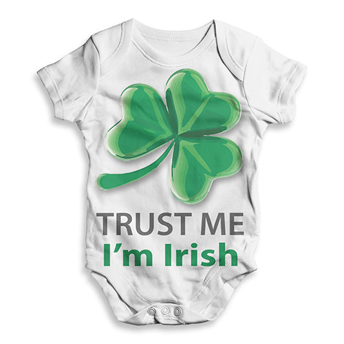 Trust Me I'm Irish Baby Unisex ALL-OVER PRINT Baby Grow Bodysuit