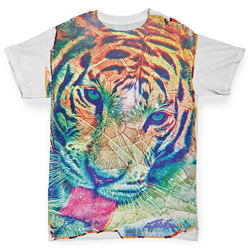 Psychedelic Tiger Distress Baby Toddler ALL-OVER PRINT Baby T-shirt