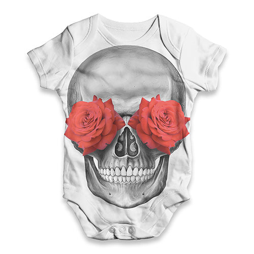 Rose Eye Skull Baby Unisex ALL-OVER PRINT Baby Grow Bodysuit