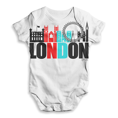 London Famous Land Marks Baby Unisex ALL-OVER PRINT Baby Grow Bodysuit