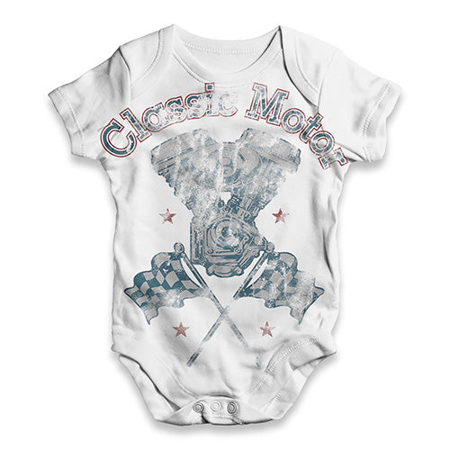 Classic Motor Baby Unisex ALL-OVER PRINT Baby Grow Bodysuit