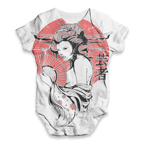 Japanese Geisha Baby Unisex ALL-OVER PRINT Baby Grow Bodysuit