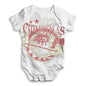 Merry Christmas Distress Print Baby Unisex ALL-OVER PRINT Baby Grow Bodysuit