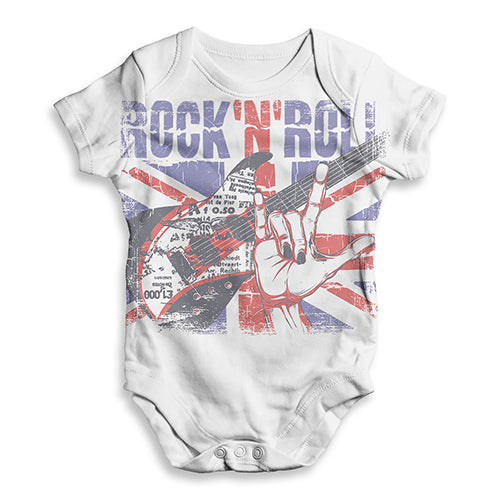 Union Jack Rock N Roll Baby Unisex ALL-OVER PRINT Baby Grow Bodysuit