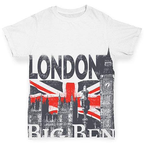 London Big Ben And Union Jack Baby Toddler ALL-OVER PRINT Baby T-shirt