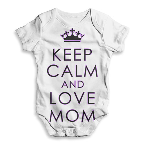 Keep Calm And Love Mom Baby Unisex ALL-OVER PRINT Baby Grow Bodysuit