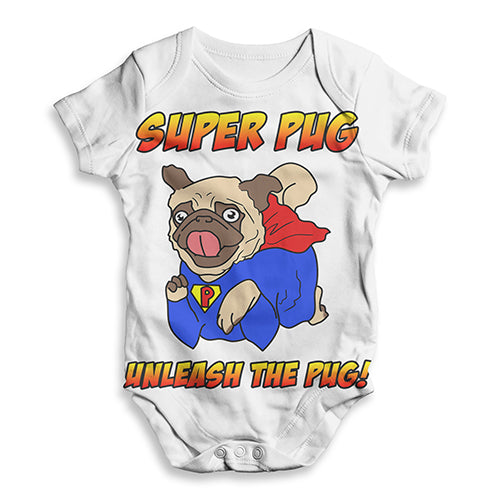 Super Pug Baby Unisex ALL-OVER PRINT Baby Grow Bodysuit