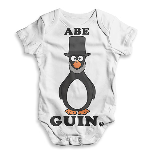 Abe Guin The Abraham Lincoln Penguin Baby Unisex ALL-OVER PRINT Baby Grow Bodysuit