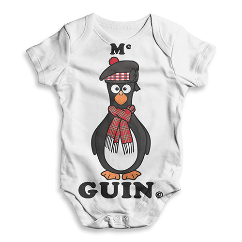 Scottish Mc Guin The Penguin Baby Unisex ALL-OVER PRINT Baby Grow Bodysuit