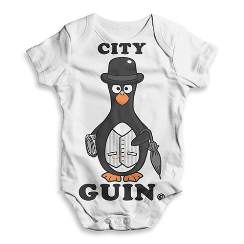 City Guin The Penguin Baby Unisex ALL-OVER PRINT Baby Grow Bodysuit