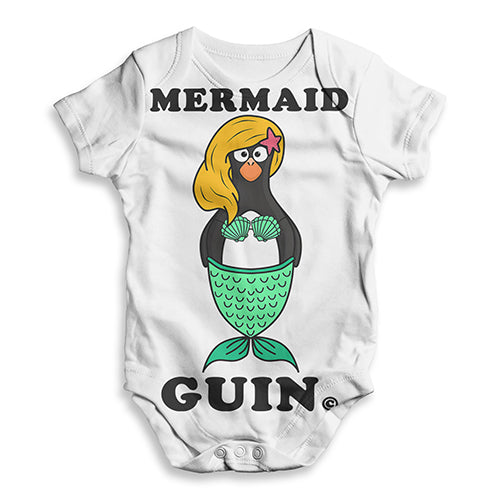 Mermaid Guin The Penguin Baby Unisex ALL-OVER PRINT Baby Grow Bodysuit