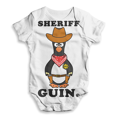 Sheriff Cowboy Guin The Penguin Baby Unisex ALL-OVER PRINT Baby Grow Bodysuit