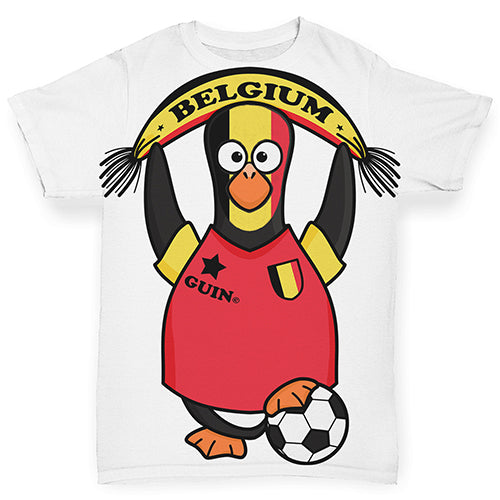 Belgium Guin Penguin Soccer Fan Baby Toddler ALL-OVER PRINT Baby T-shirt