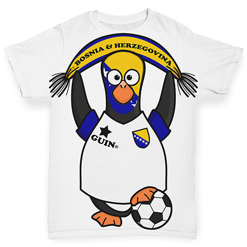 Bosnia And Herzegovina Guin Penguin Soccer Fan Baby Toddler ALL-OVER PRINT Baby T-shirt