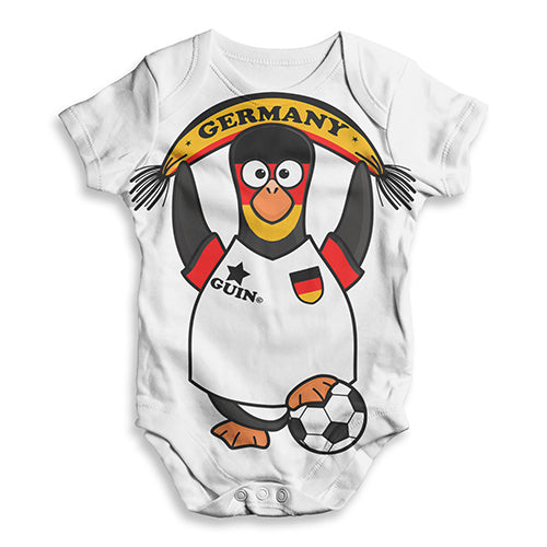 Germany Guin Penguin Soccer Fan Baby Unisex ALL-OVER PRINT Baby Grow Bodysuit