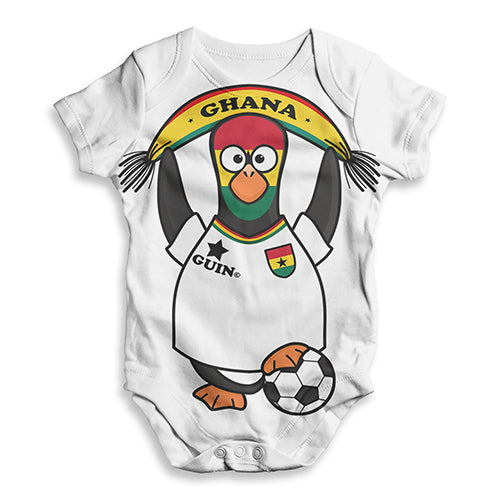 Ghana Guin Penguin Soccer Fan Baby Unisex ALL-OVER PRINT Baby Grow Bodysuit