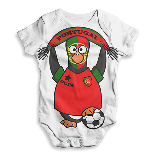 Portugal Guin Penguin Soccer Fan Baby Unisex ALL-OVER PRINT Baby Grow Bodysuit