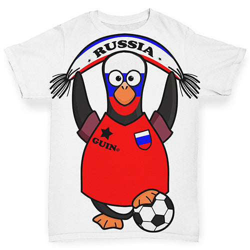 Russia Guin Penguin Soccer Fan Baby Toddler ALL-OVER PRINT Baby T-shirt