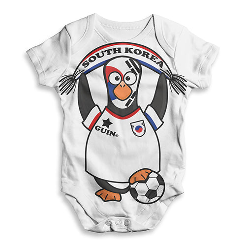 South Korea Guin Penguin Soccer Fan Baby Unisex ALL-OVER PRINT Baby Grow Bodysuit