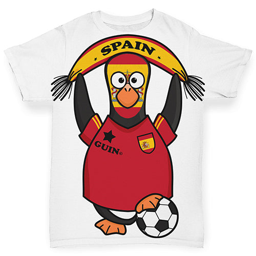 Spain Guin Penguin Soccer Fan Baby Toddler ALL-OVER PRINT Baby T-shirt