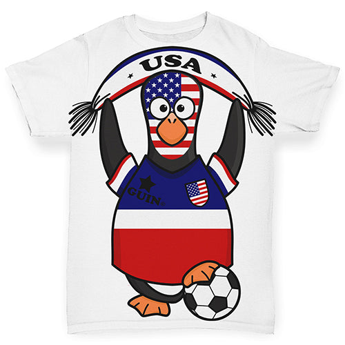 USA Guin Penguin Soccer Fan Baby Toddler ALL-OVER PRINT Baby T-shirt