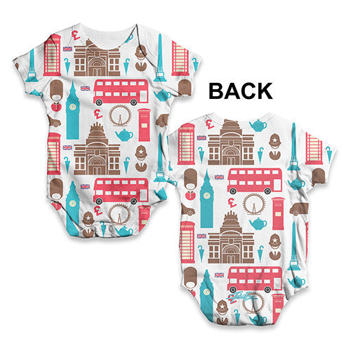London Pattern Baby Unisex ALL-OVER PRINT Baby Grow Bodysuit
