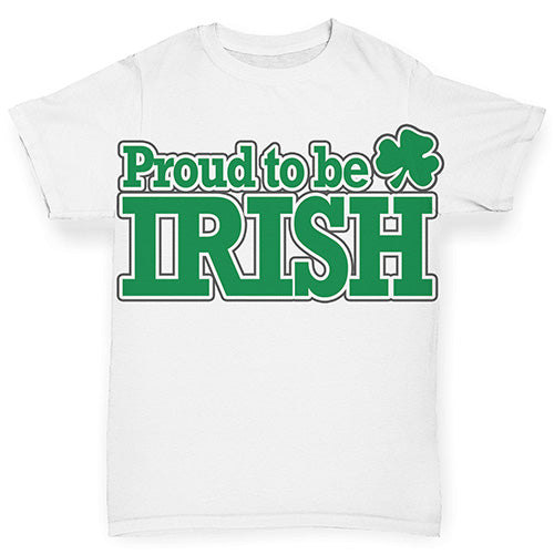 Funny Infant Baby Tshirts Proud To Be Irish Baby Toddler ALL-OVER PRINT Baby T-shirt 3-6 Months White