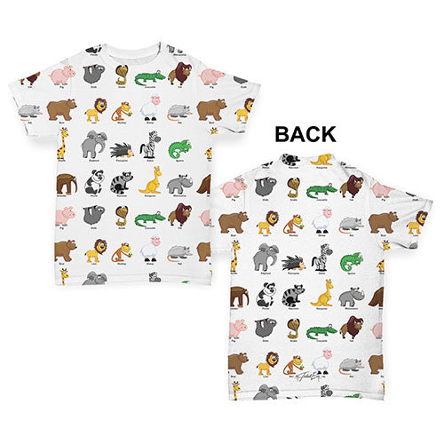 Cute Zoo Animals Baby Toddler ALL-OVER PRINT Baby T-shirt