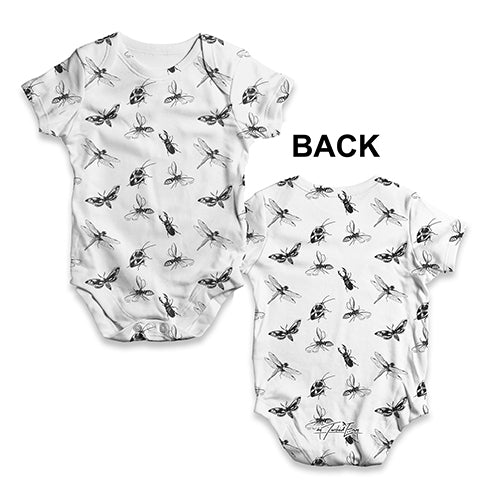 Insects Illustration Baby Unisex ALL-OVER PRINT Baby Grow Bodysuit