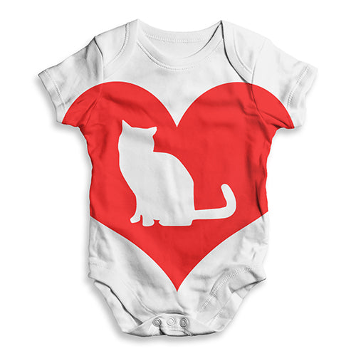 Cat Heart Baby Unisex ALL-OVER PRINT Baby Grow Bodysuit