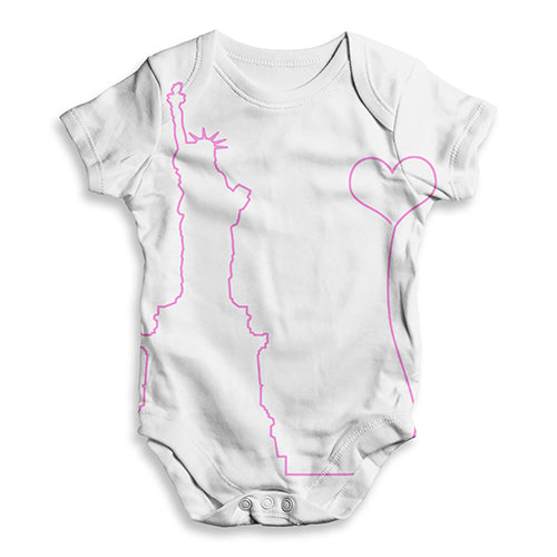 Love New York Baby Unisex ALL-OVER PRINT Baby Grow Bodysuit