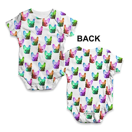 Multicolour Pugs Baby Unisex ALL-OVER PRINT Baby Grow Bodysuit