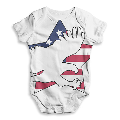 American Star And Eagle Baby Unisex ALL-OVER PRINT Baby Grow Bodysuit