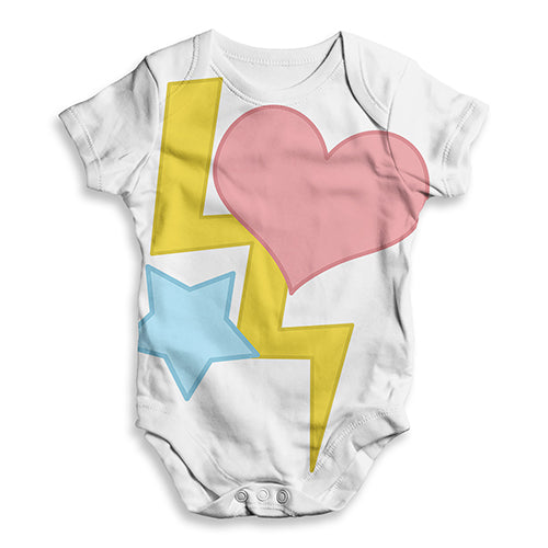 Lightning Heart Baby Unisex ALL-OVER PRINT Baby Grow Bodysuit
