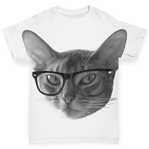Hipster Cat Nerdy Baby Toddler ALL-OVER PRINT Baby T-shirt