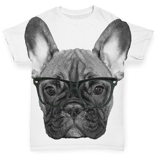 Hipster French Bulldog Nerdy Baby Toddler ALL-OVER PRINT Baby T-shirt
