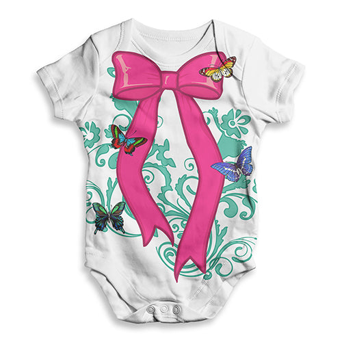 Butterfly Bow Baby Unisex ALL-OVER PRINT Baby Grow Bodysuit