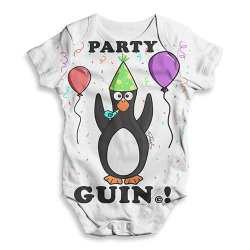 Party Guin The Penguin Baby Unisex ALL-OVER PRINT Baby Grow Bodysuit