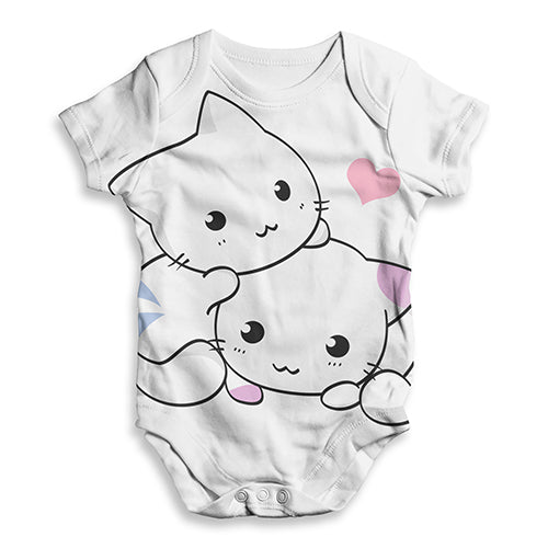 Loveable Cute Cats Baby Unisex ALL-OVER PRINT Baby Grow Bodysuit