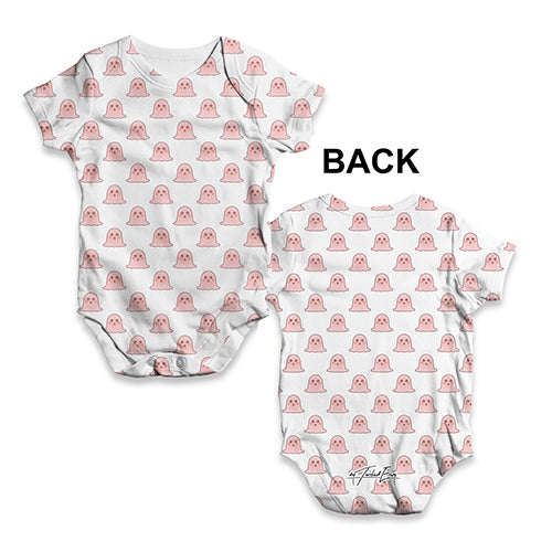 Surprised Emoji Ghost Baby Unisex ALL-OVER PRINT Baby Grow Bodysuit