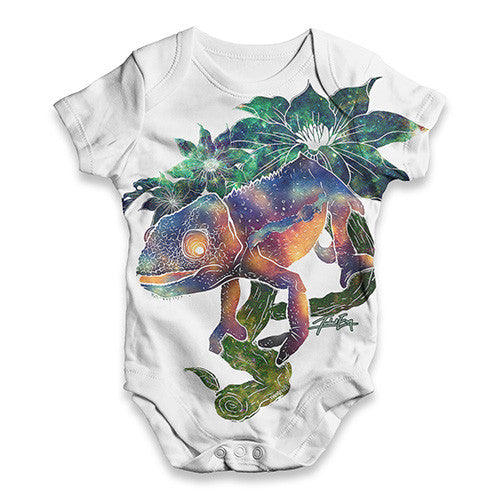 Rainbow Chameleon Lizard Baby Unisex ALL-OVER PRINT Baby Grow Bodysuit